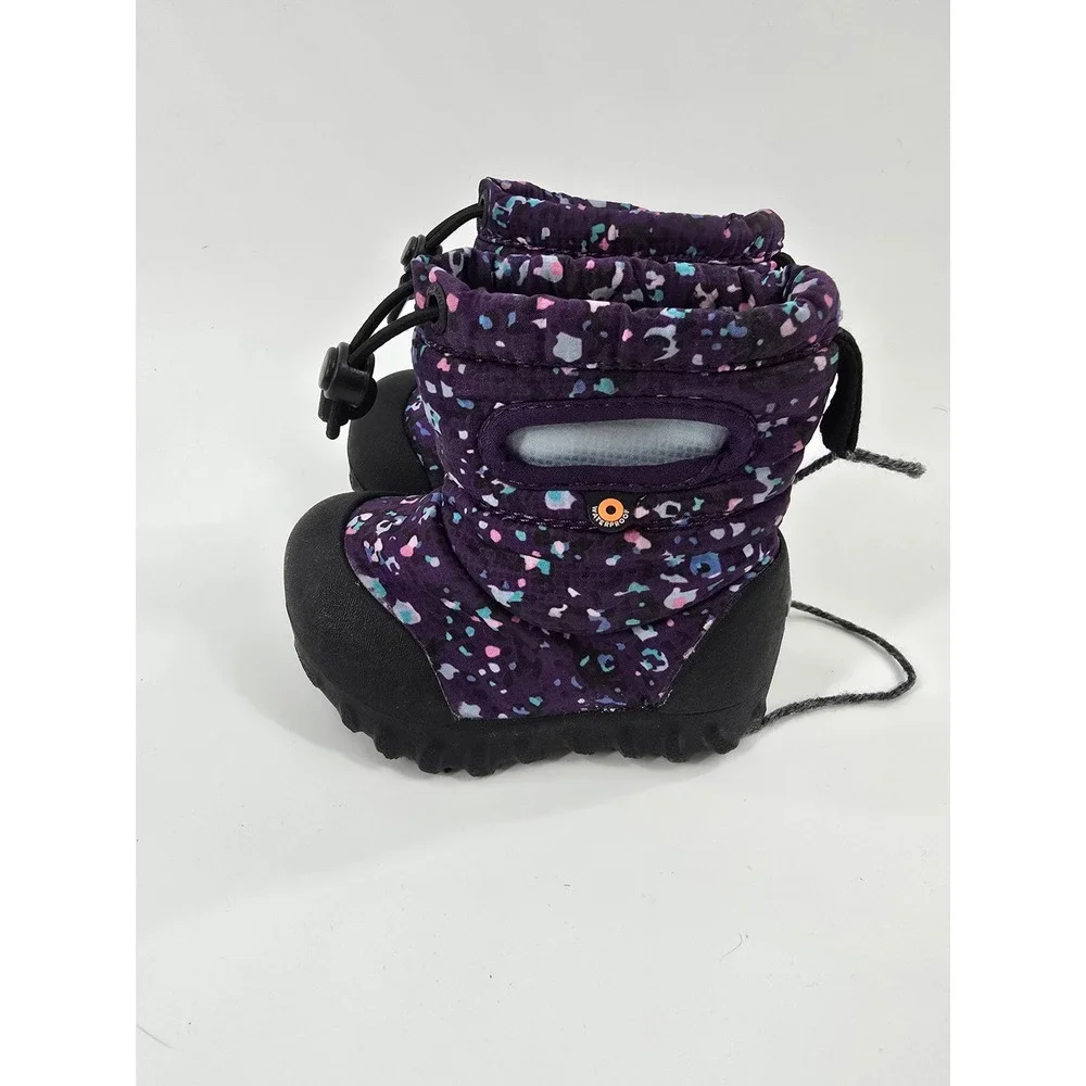 Bogs B-Moc Snow Lilt Purple Confetti Waterproof Winter Boots Infant 4 72757K-540 - Picture 2 of 8